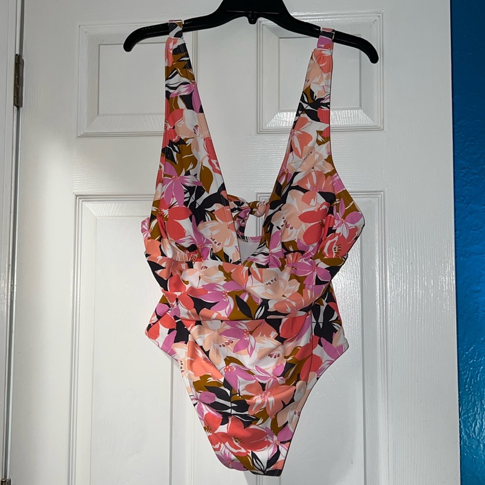 Pink floral Swimming suit